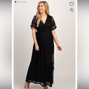 Pink Blush Lace Maxi Dress